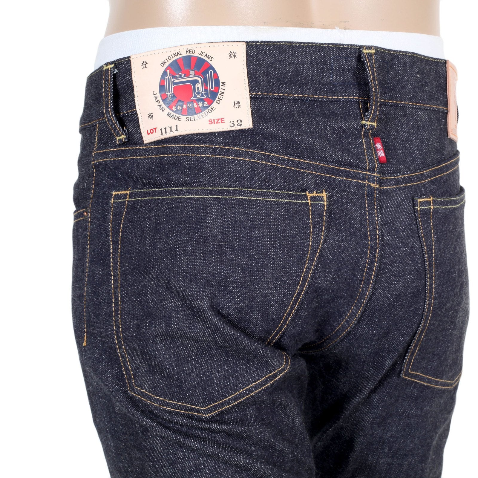 RMC MARTIN KSOHOH RQP14009 ORIGINAL 1111 JAPANESE MAKE SELVEDGE DENIM JEANS REDM4414