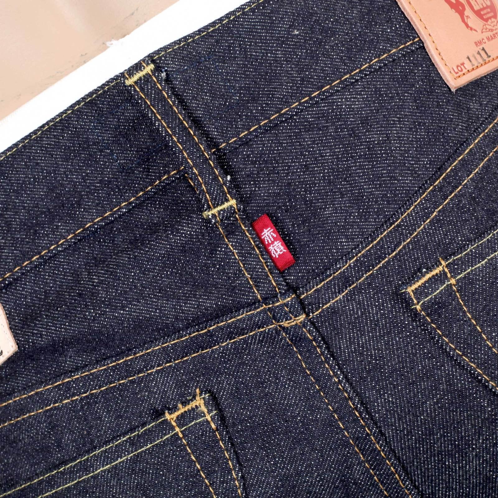 RMC MARTIN KSOHOH RQP14009 ORIGINAL 1111 JAPANESE MAKE SELVEDGE DENIM JEANS REDM4414
