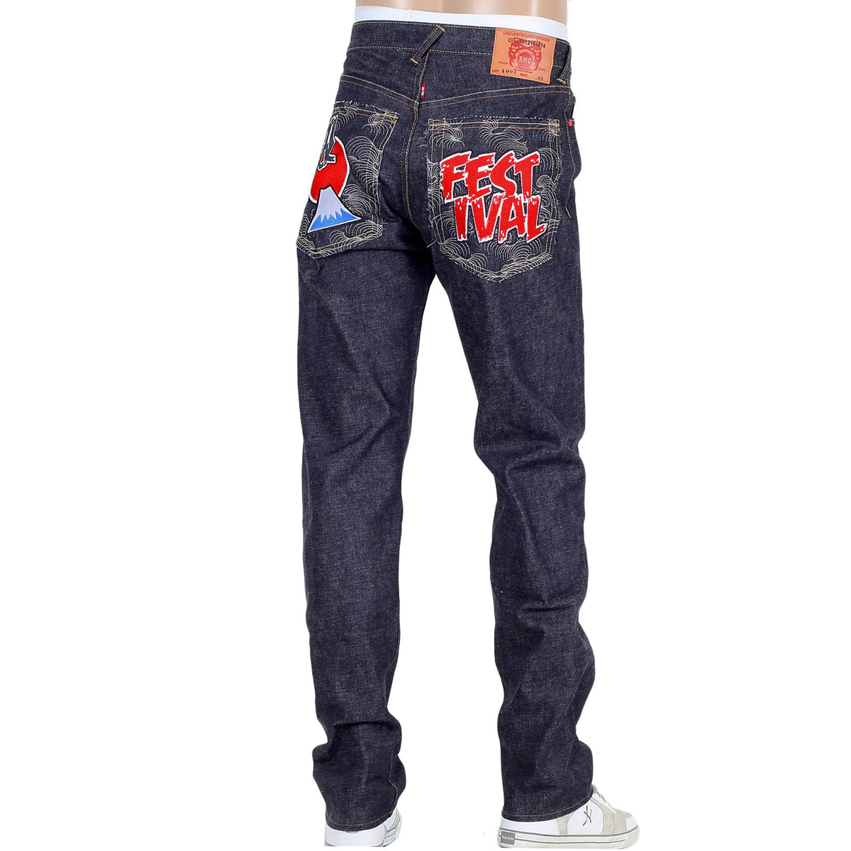 RMC MARTIN KSOHOH 1001 SLIM CUT RQP14038 MENS RAW INDIGO SELVEDGE DENIM JEANS RMC4144