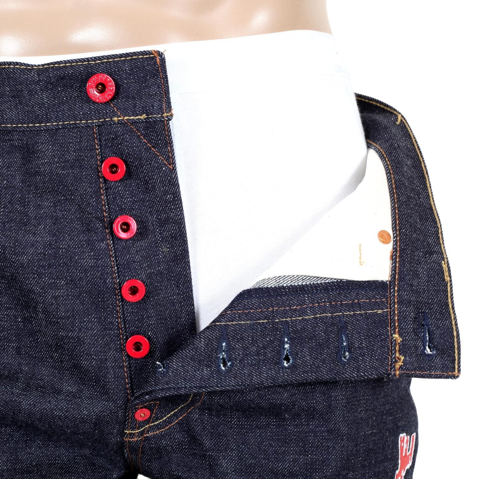 RMC MARTIN KSOHOH 1001 SLIM CUT RQP14038 MENS RAW INDIGO SELVEDGE DENIM JEANS RMC4144