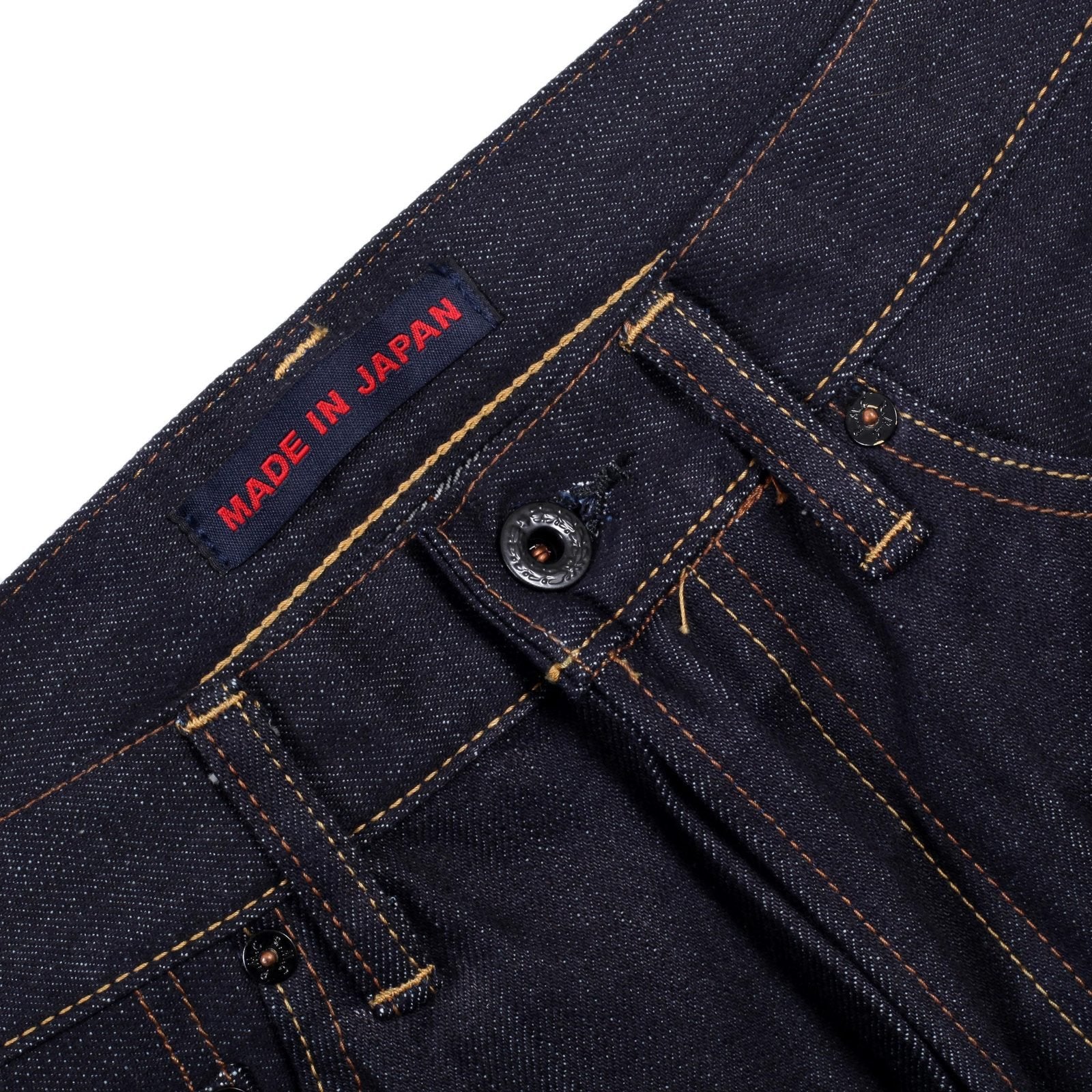 RMC INDIGO SLIM FIT MODEL 1011 JAPANESE ORJ MACHINE RAW SELVEDGE DENIM JEANS REDM4461