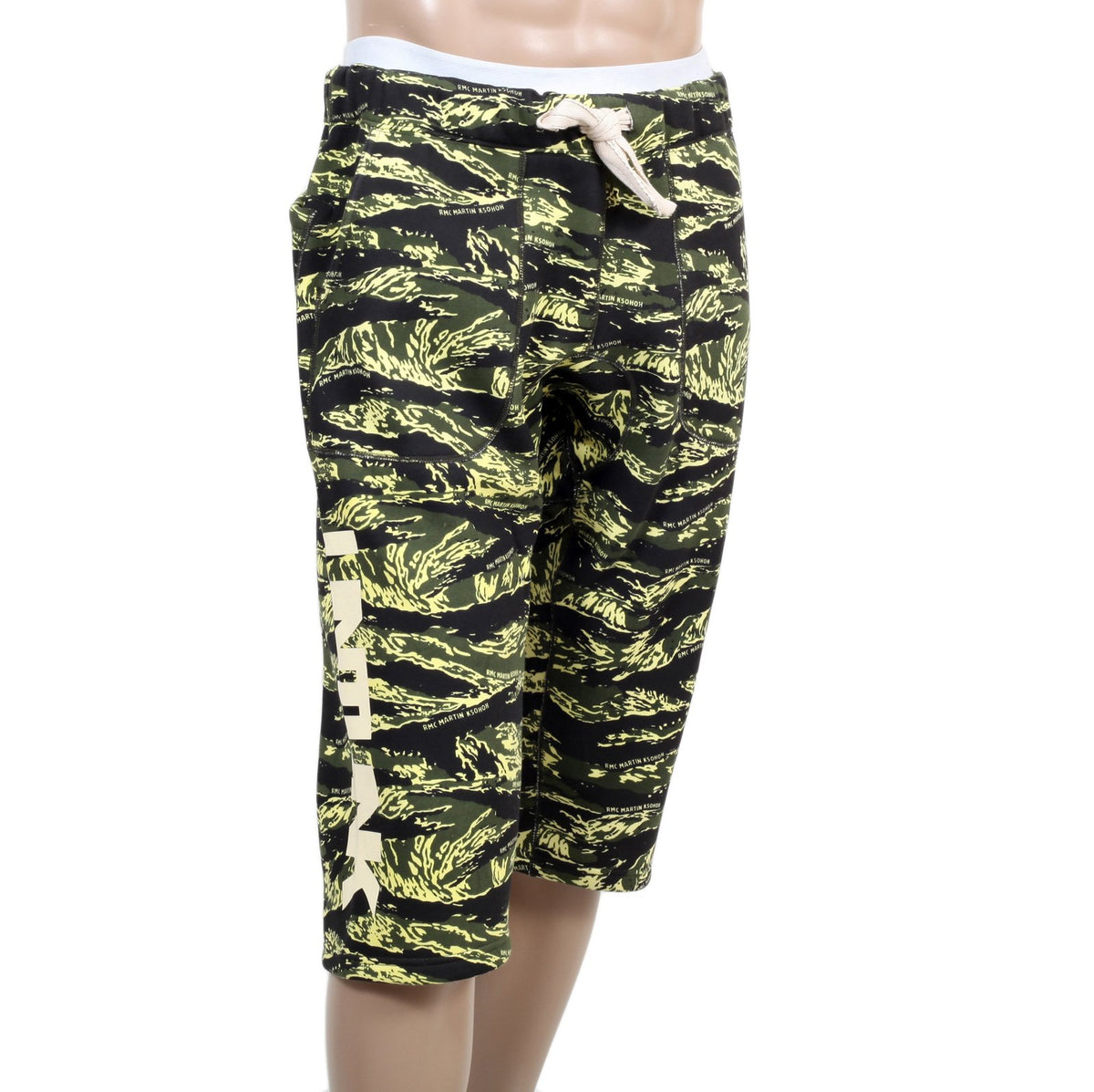 RMC GREEN TIGER RQR14033 MENS CAMO PATTERN COTTON JERSEY SHORTS BY MARTIN KSOHOH REDM4413