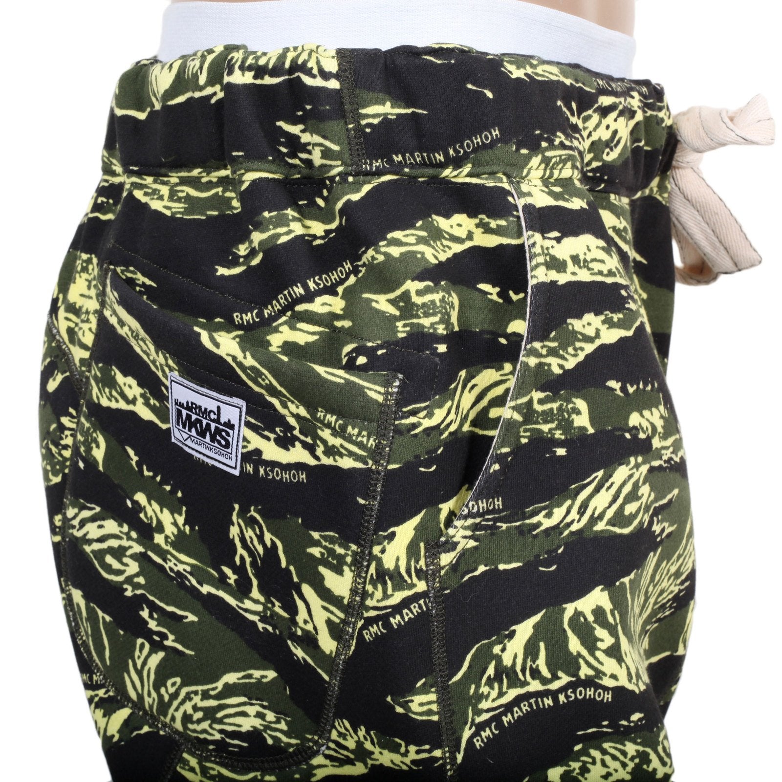 RMC GREEN TIGER RQR14033 MENS CAMO PATTERN COTTON JERSEY SHORTS BY MARTIN KSOHOH REDM4413