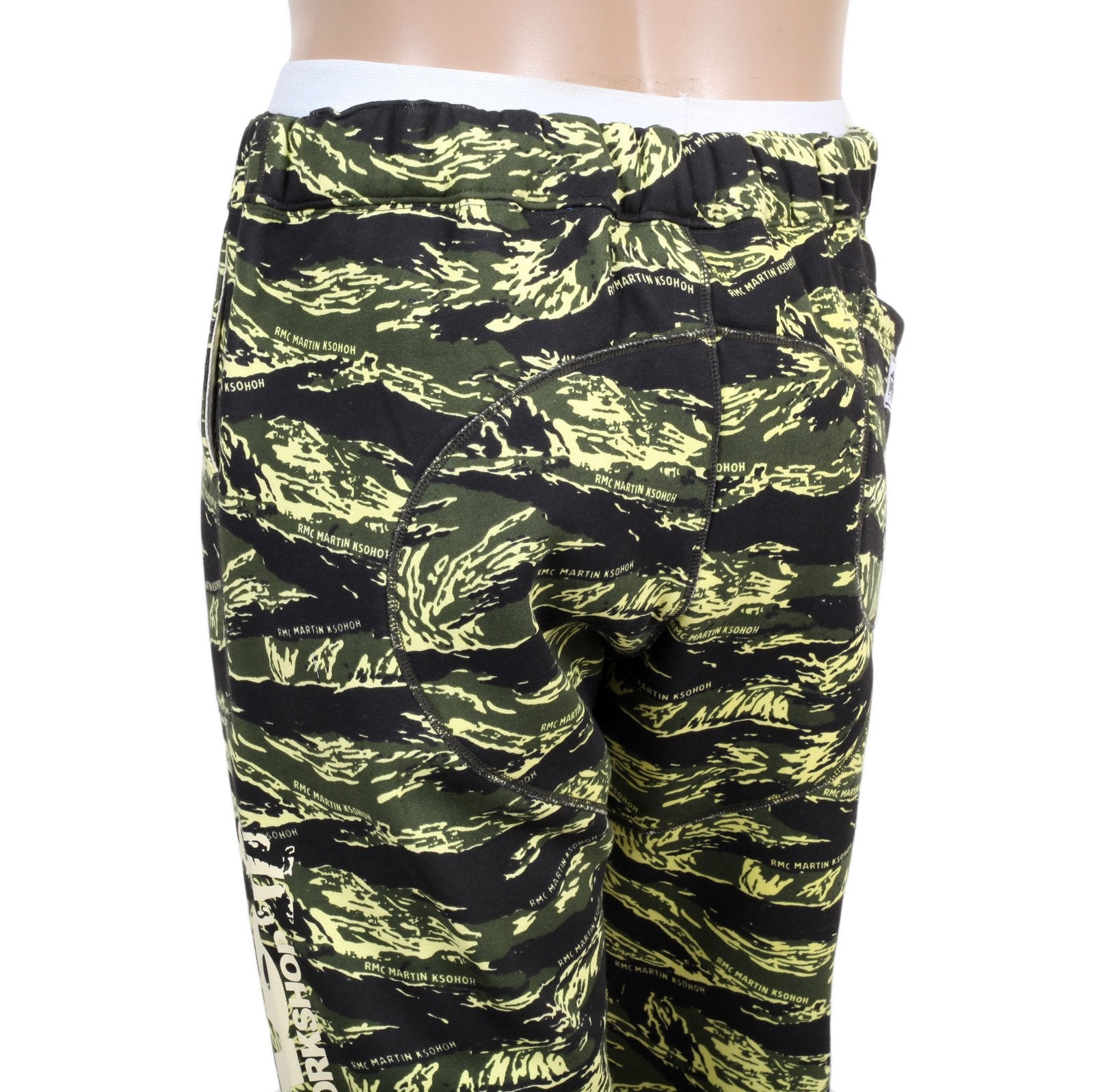 RMC GREEN TIGER RQR14033 MENS CAMO PATTERN COTTON JERSEY SHORTS BY MARTIN KSOHOH REDM4413