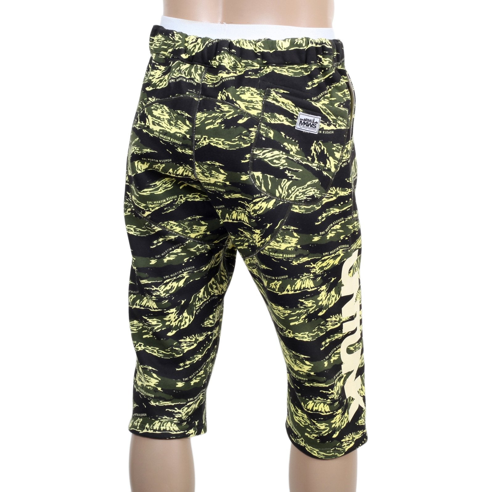RMC GREEN TIGER RQR14033 MENS CAMO PATTERN COTTON JERSEY SHORTS BY MARTIN KSOHOH REDM4413