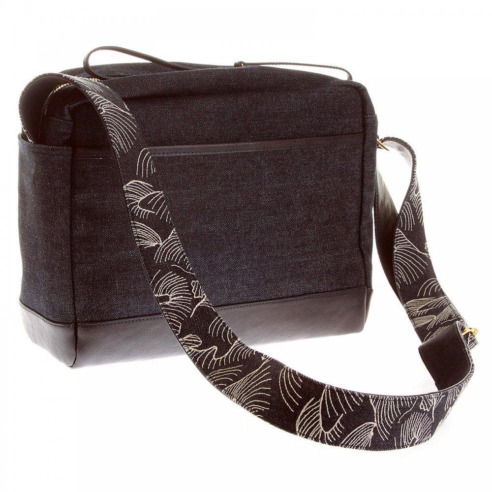 RMC JEANS UNISEX FULLY LINED DENIM DESPATCH BAG WITH LEATHER BASE REDM5527