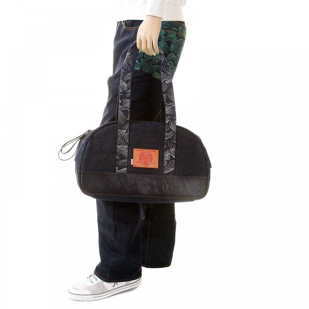 RMC JEANS UNISEX DENIM WITH LEATHER HAND HELD BAG REDM5529