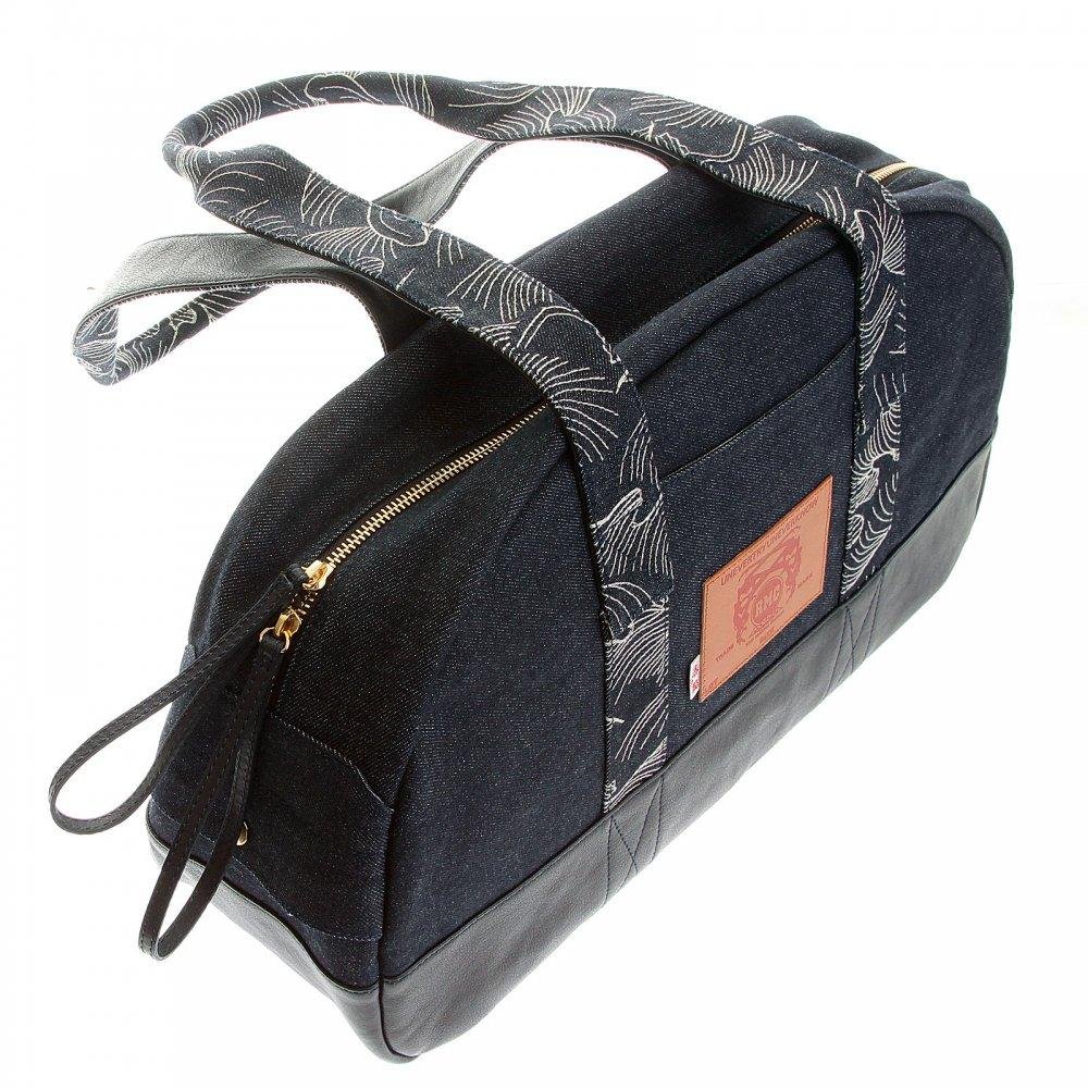 RMC JEANS UNISEX DENIM WITH LEATHER HAND HELD BAG REDM5529