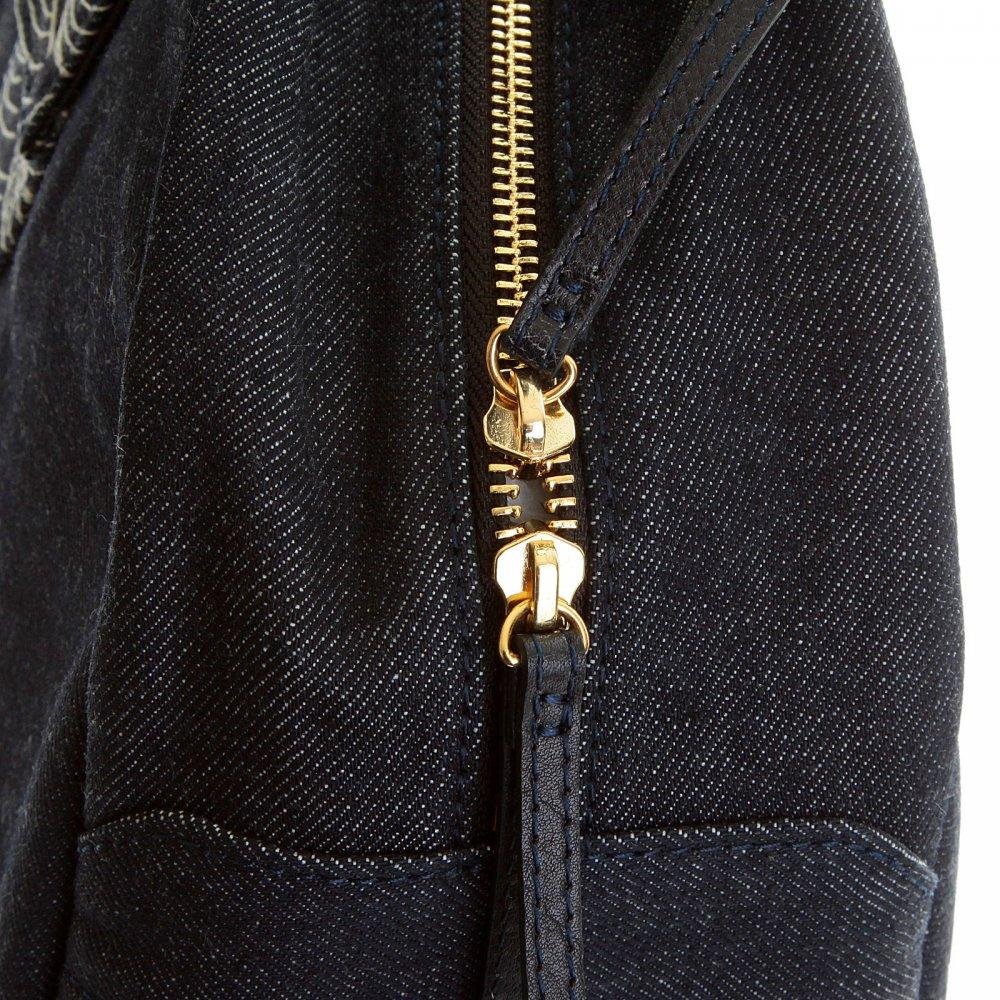 RMC JEANS UNISEX DENIM WITH LEATHER HAND HELD BAG REDM5529