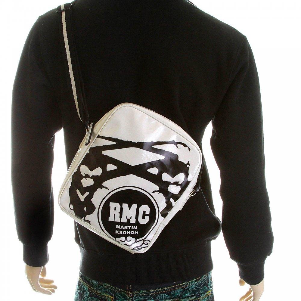 RMC JEANS MENS UNISEX IVORY PVC COATED WATERPROOF ZIPPED CANVAS DESPATCH BAG REDM5567