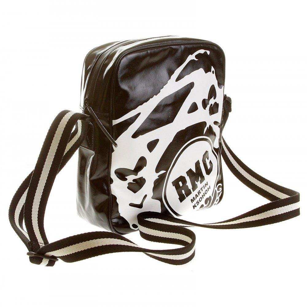 RMC JEANS UNISEX BLACK PVC COATED CANVAS DESPATCH BAG WITH WATERPROOF ZIP FOR MEN REDM5568