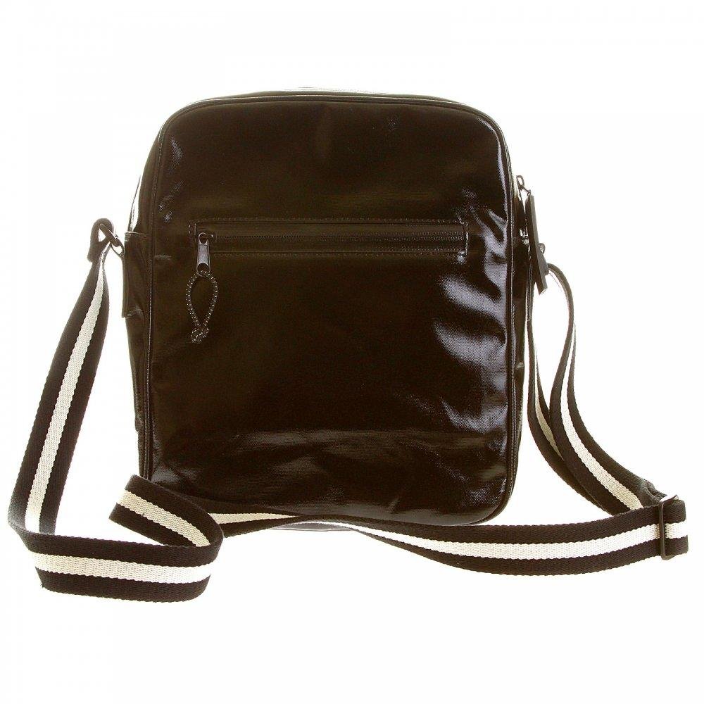 RMC JEANS UNISEX BLACK PVC COATED CANVAS DESPATCH BAG WITH WATERPROOF ZIP FOR MEN REDM5568