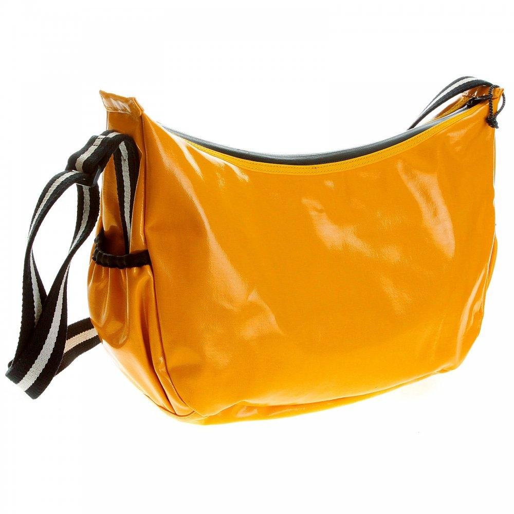 RMC JEANS UNISEX AMBER LAMINATED CANVAS CYCLIST FASHION SHOULDER BAG FOR MEN REDM5572