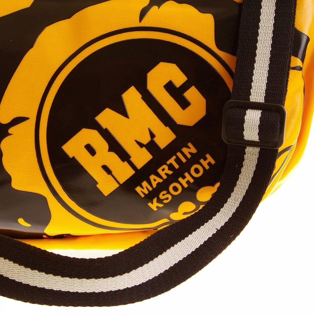 RMC JEANS UNISEX AMBER LAMINATED CANVAS CYCLIST FASHION SHOULDER BAG FOR MEN REDM5572