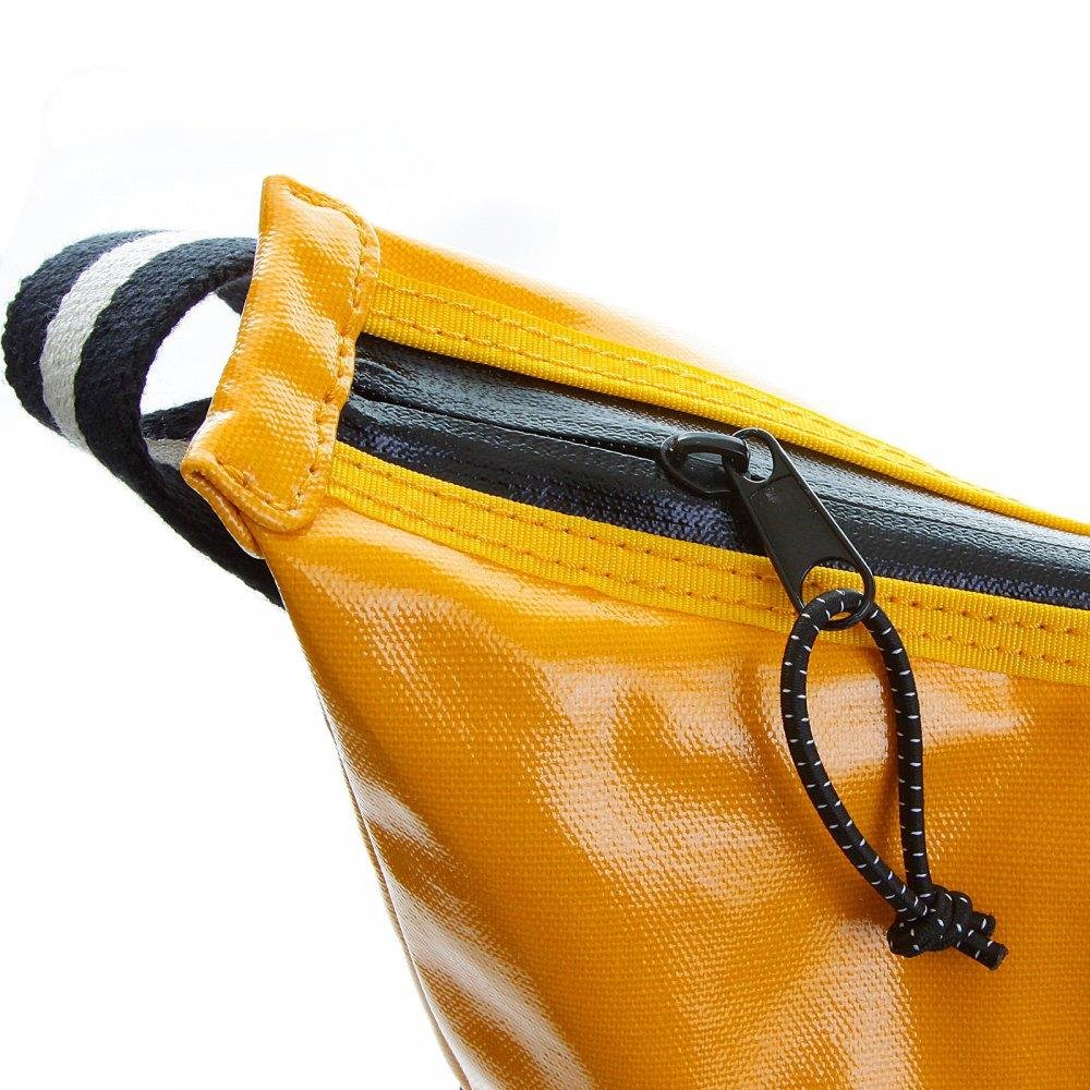 RMC JEANS UNISEX AMBER LAMINATED CANVAS CYCLIST FASHION SHOULDER BAG FOR MEN REDM5572