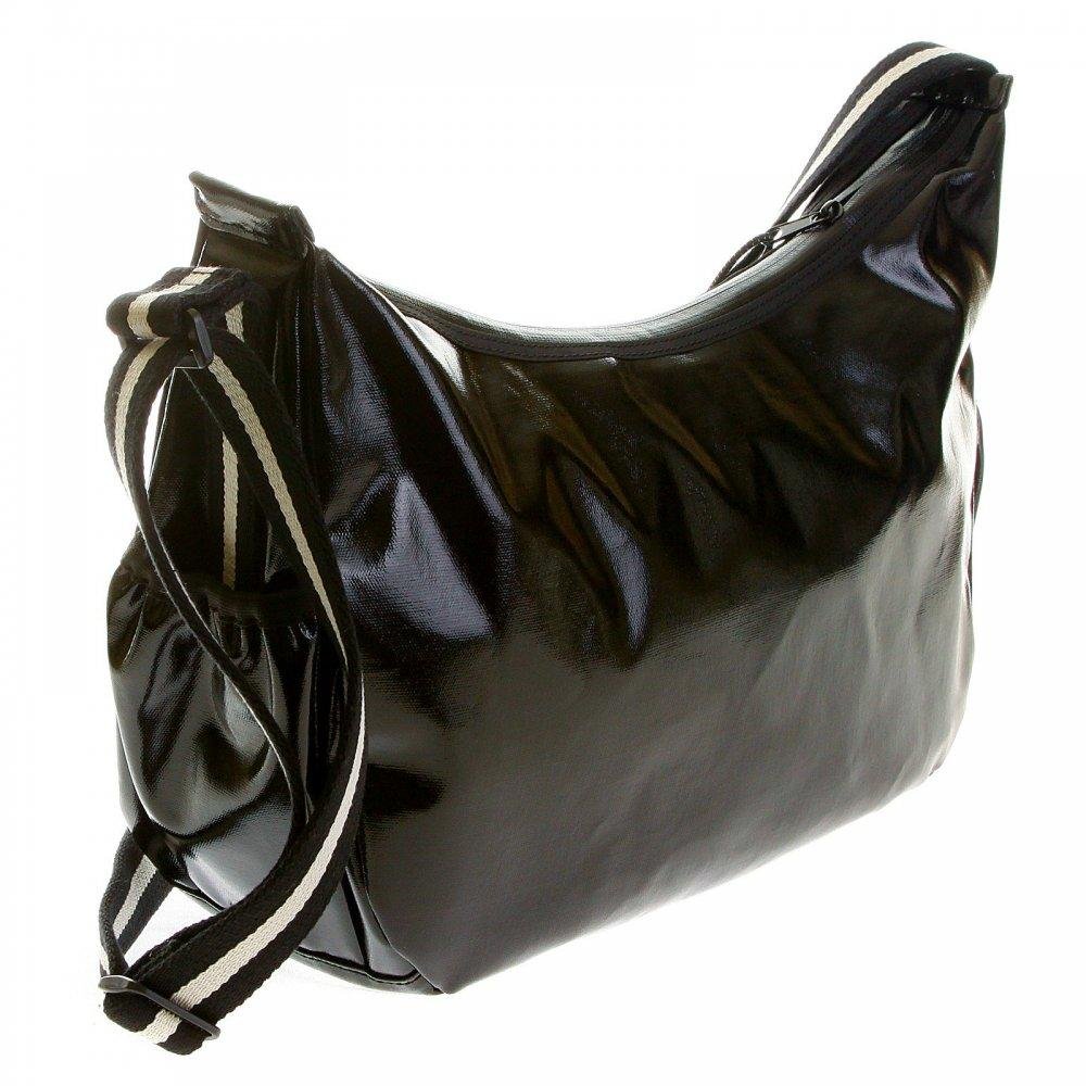 RMC JEANS UNISEX LAMINATED BLACK CANVAS SHOULDER FASHION BAG FOR CYCLISTS REDM5574