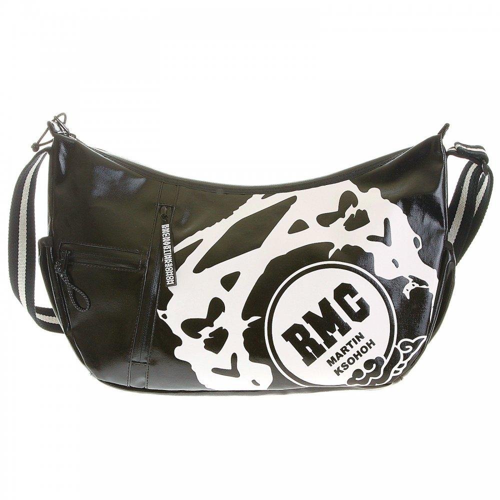 RMC JEANS UNISEX LAMINATED BLACK CANVAS SHOULDER FASHION BAG FOR CYCLISTS REDM5574