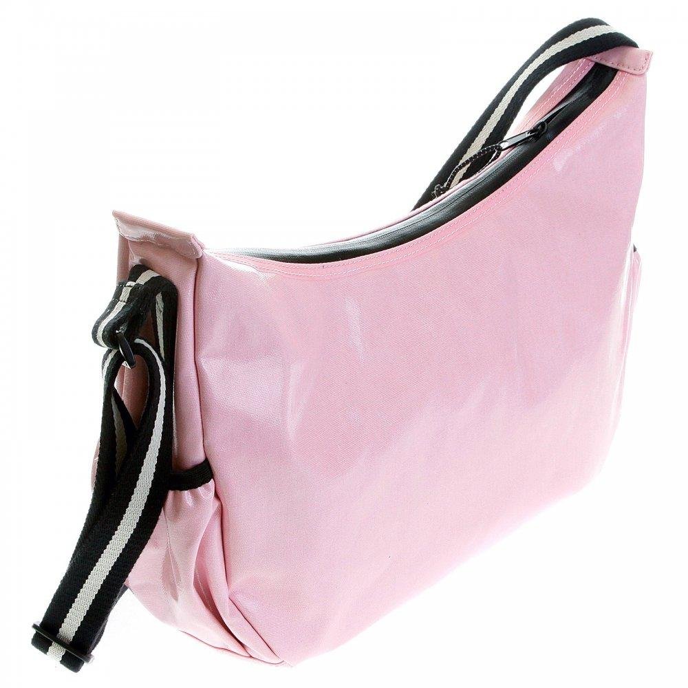 RMC JEANS UNISEX LAMINATED CANVAS LIGHT PINK FASHION SHOULDER BAG FOR CYCLISTS REDM5575