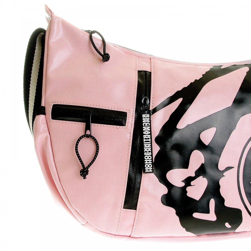 RMC JEANS UNISEX LAMINATED CANVAS LIGHT PINK FASHION SHOULDER BAG FOR CYCLISTS REDM5575