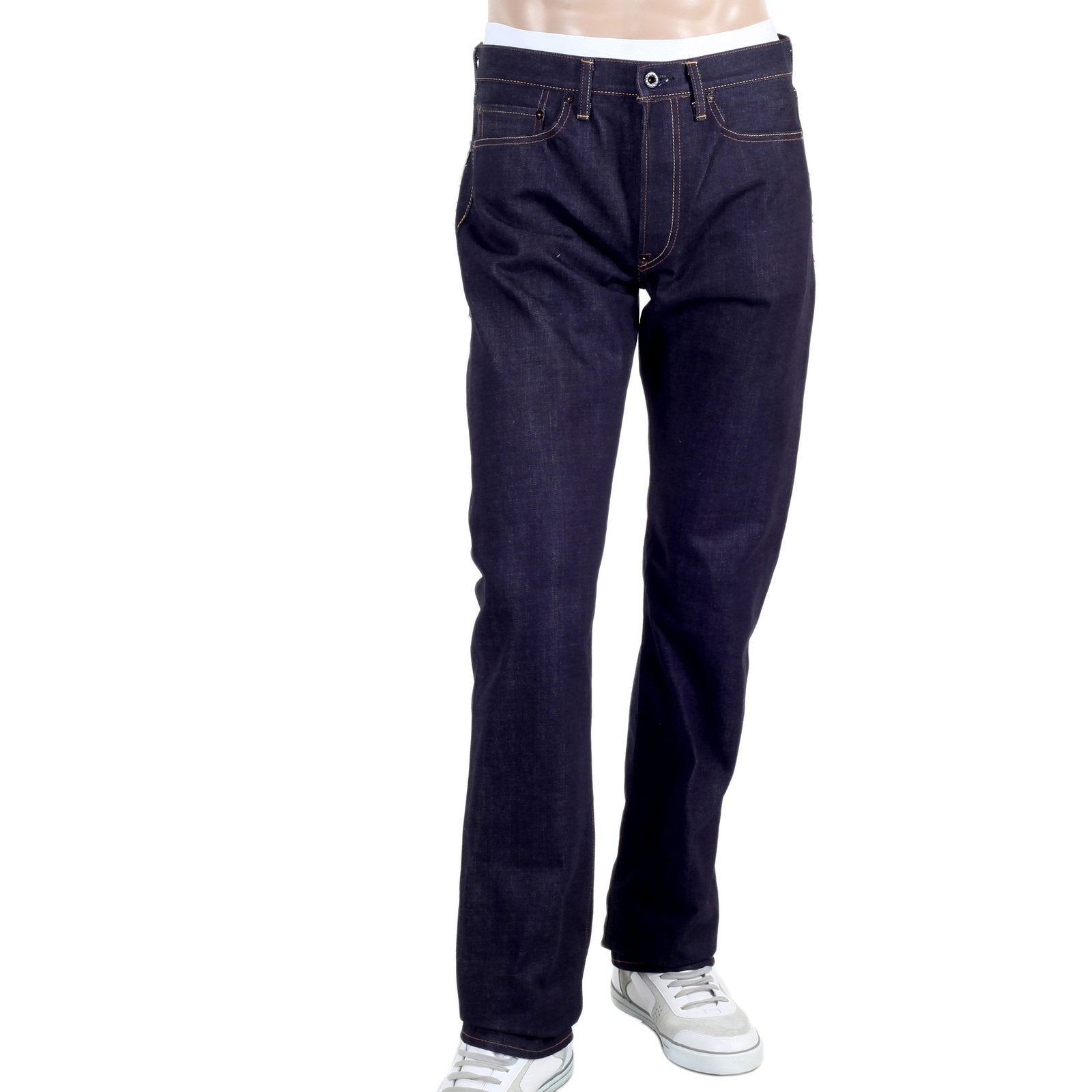 RMC JAPANESE SELVEDGE DENIM 1011 SLIMMER MODEL RQP14121 RED DRAGON AND TSUNAMI WAVE EMBROIDERED JEANS FOR MEN REDM4459