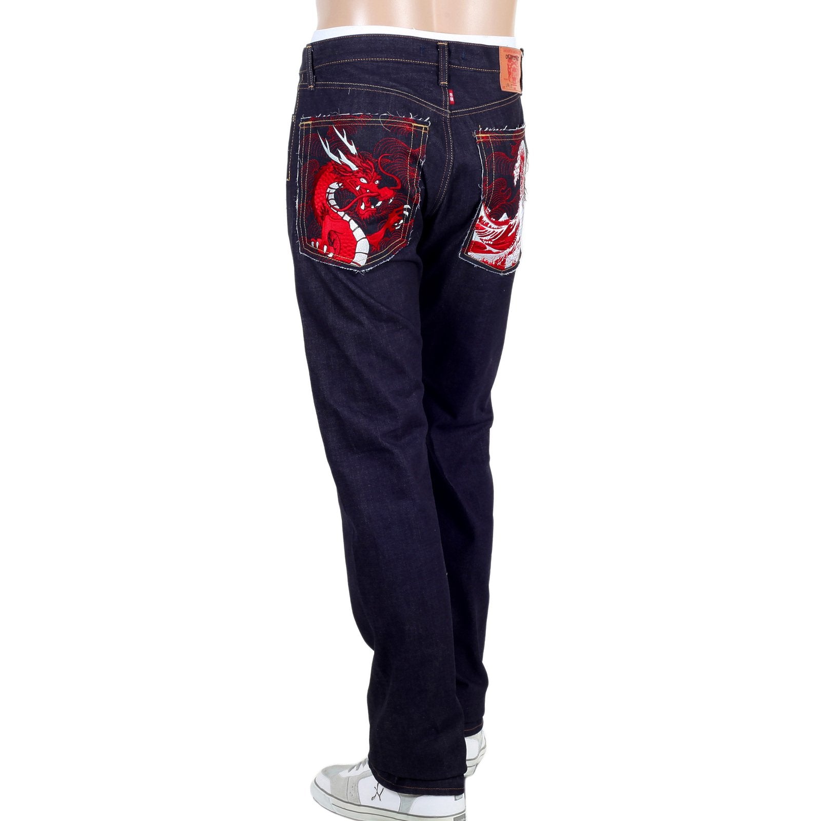 RMC JAPANESE SELVEDGE DENIM 1011 SLIMMER MODEL RQP14121 RED DRAGON