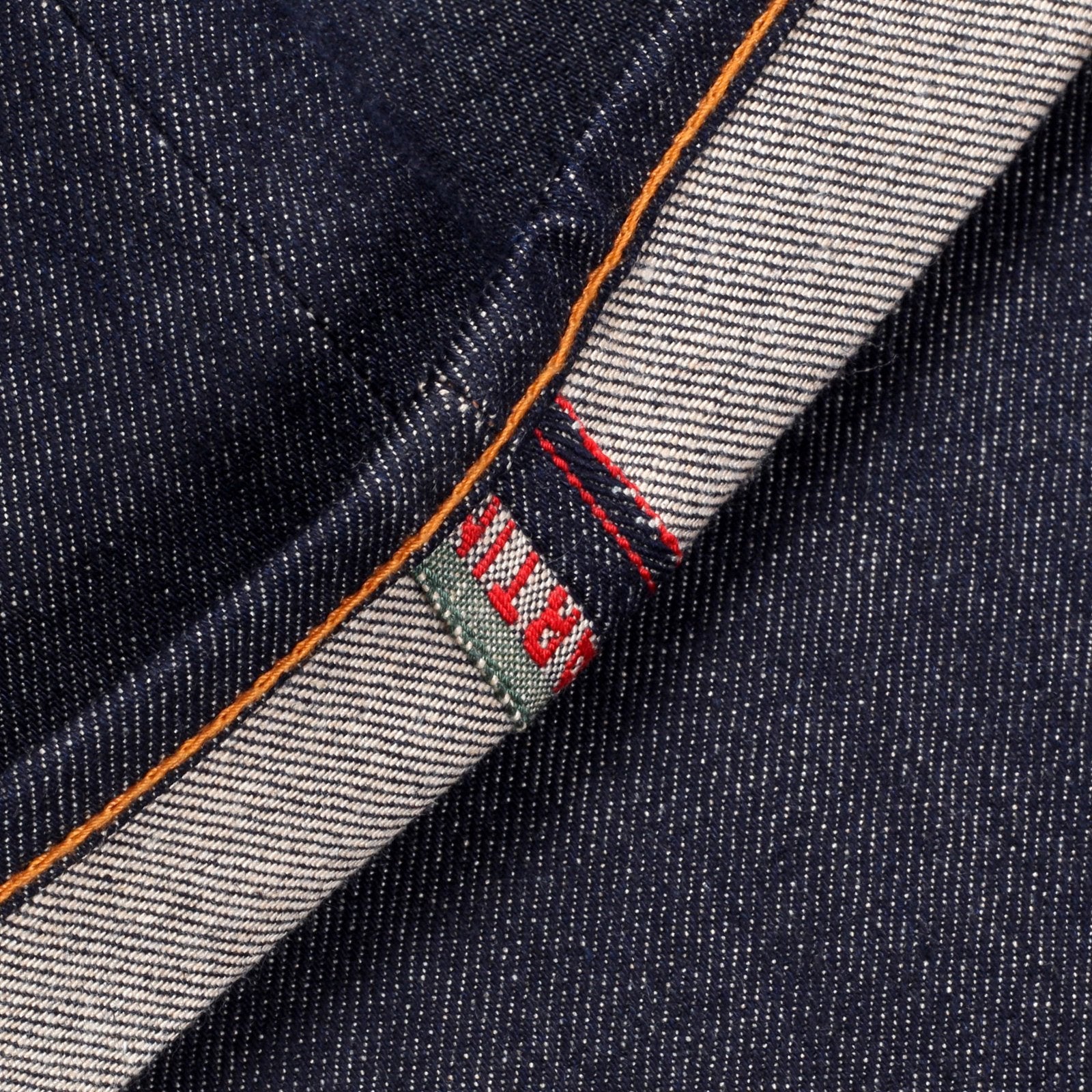 RMC JEANS EXCLUSIVE VINTAGE INDIGO RAW SELVEDGE DENIM JEANS WITH 5 STAR RED 4A LIKE BLACK EMBROIDERY REDM2907