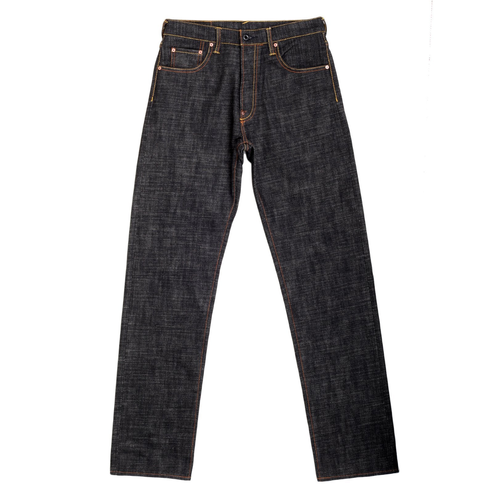 RMC JEANS BLACK RAW SELVEDGE JEANS WITH SUPER EXCLUSIVE OBAMA YES WE CAN NEW HOPE EMBROIDERY REDM3118