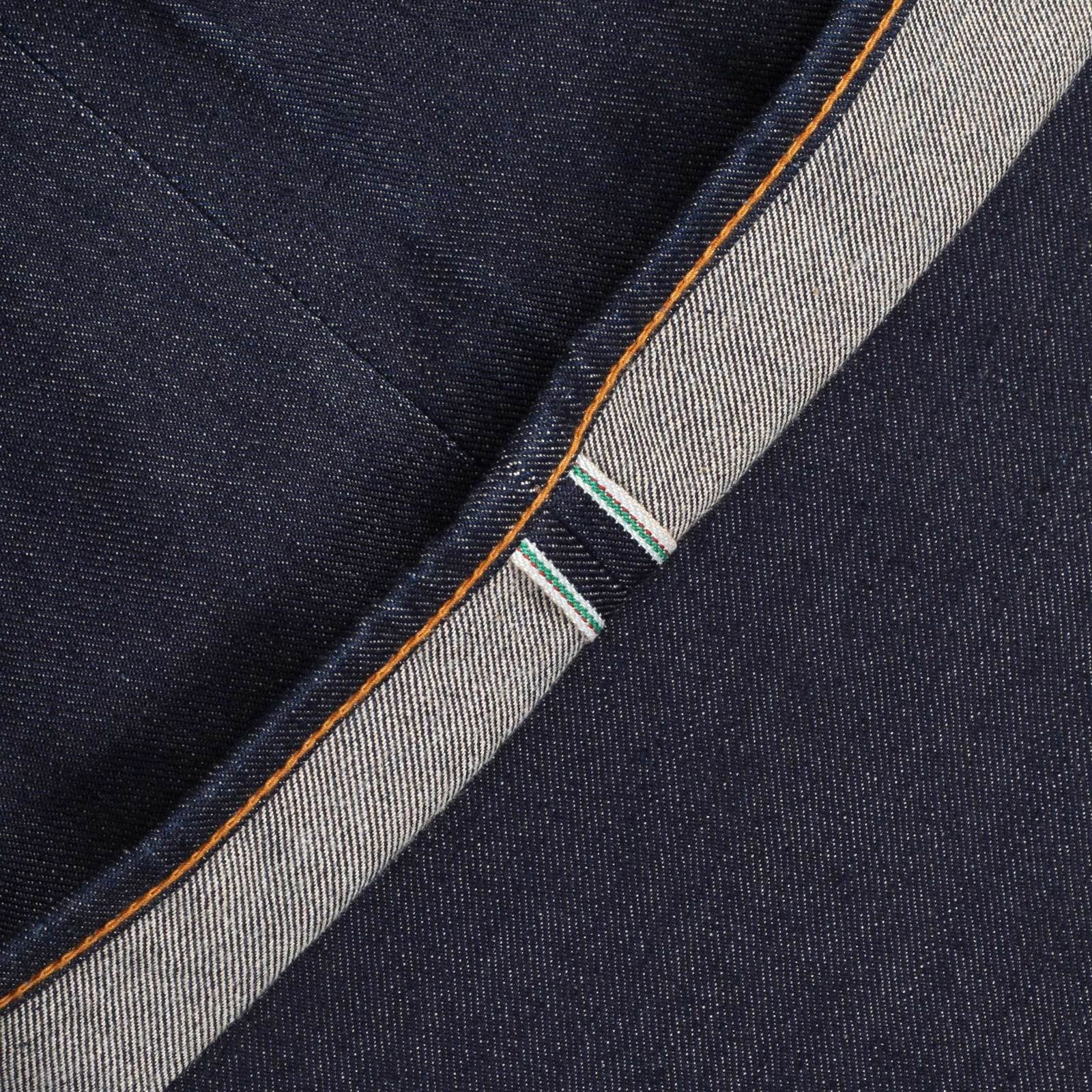 RMC JEANS GEISHA AND OIRI EMBROIDERY ON AUTHENTIC RAW SELVEDGE DENIM JEANS REDM5911