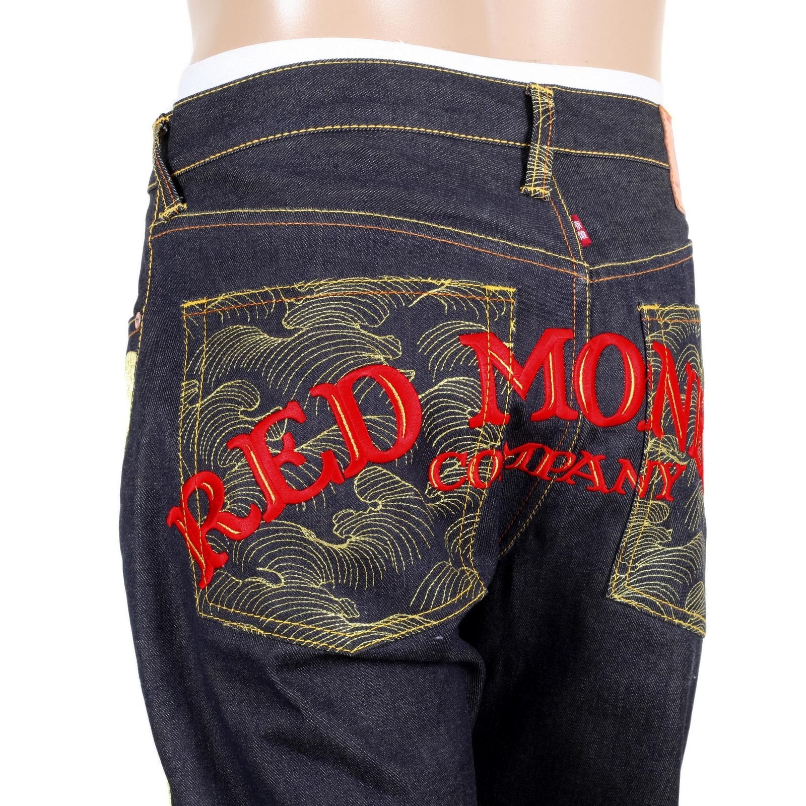 RMC JEANS EXCLUSIVE SIDE MONKEY EMBROIDERED GENUINE RAW SELVEDGE VINTA