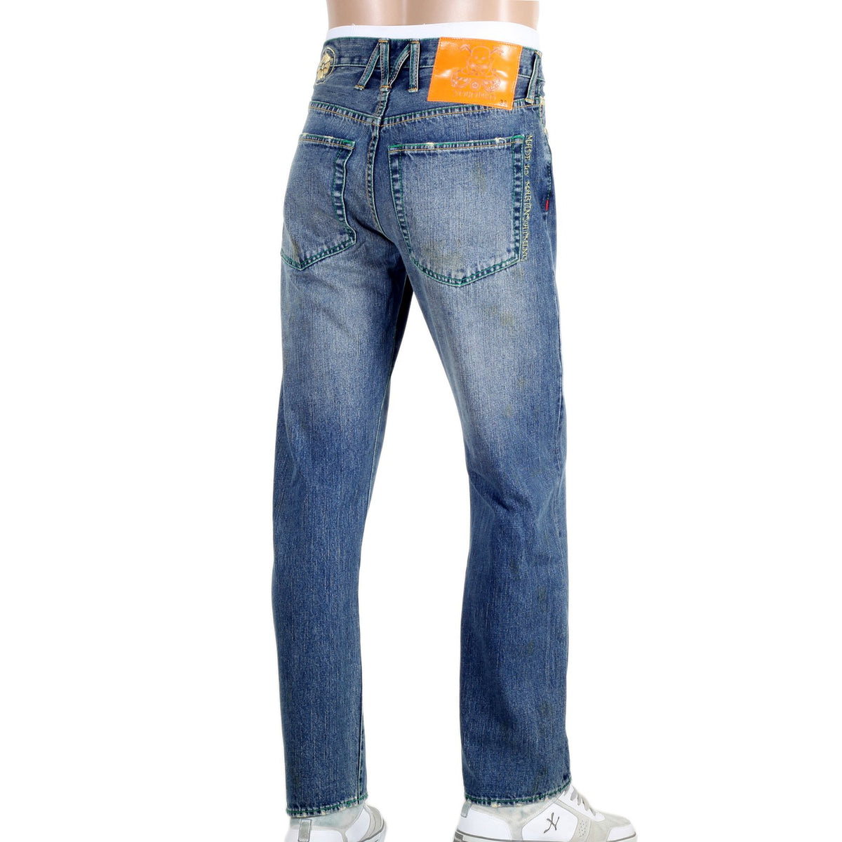 YOROPIKO BY MARTIN YAT MING ORIGINAL CUT STONE WASHED FADED SELVEDGE DENIM JEANS YORO9085