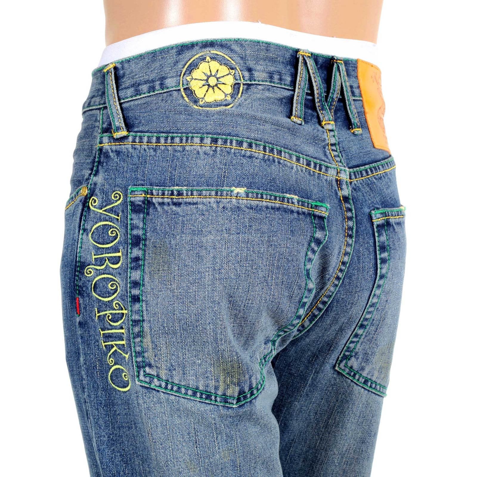 YOROPIKO BY MARTIN YAT MING ORIGINAL CUT STONE WASHED FADED SELVEDGE DENIM JEANS YORO9085