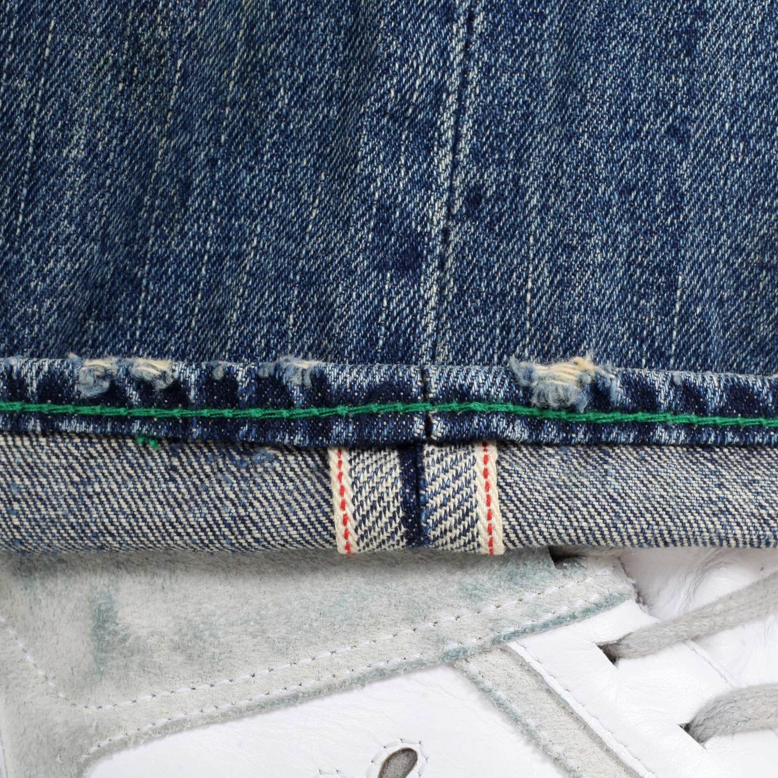 YOROPIKO BY MARTIN YAT MING ORIGINAL CUT STONE WASHED FADED SELVEDGE DENIM JEANS YORO9085