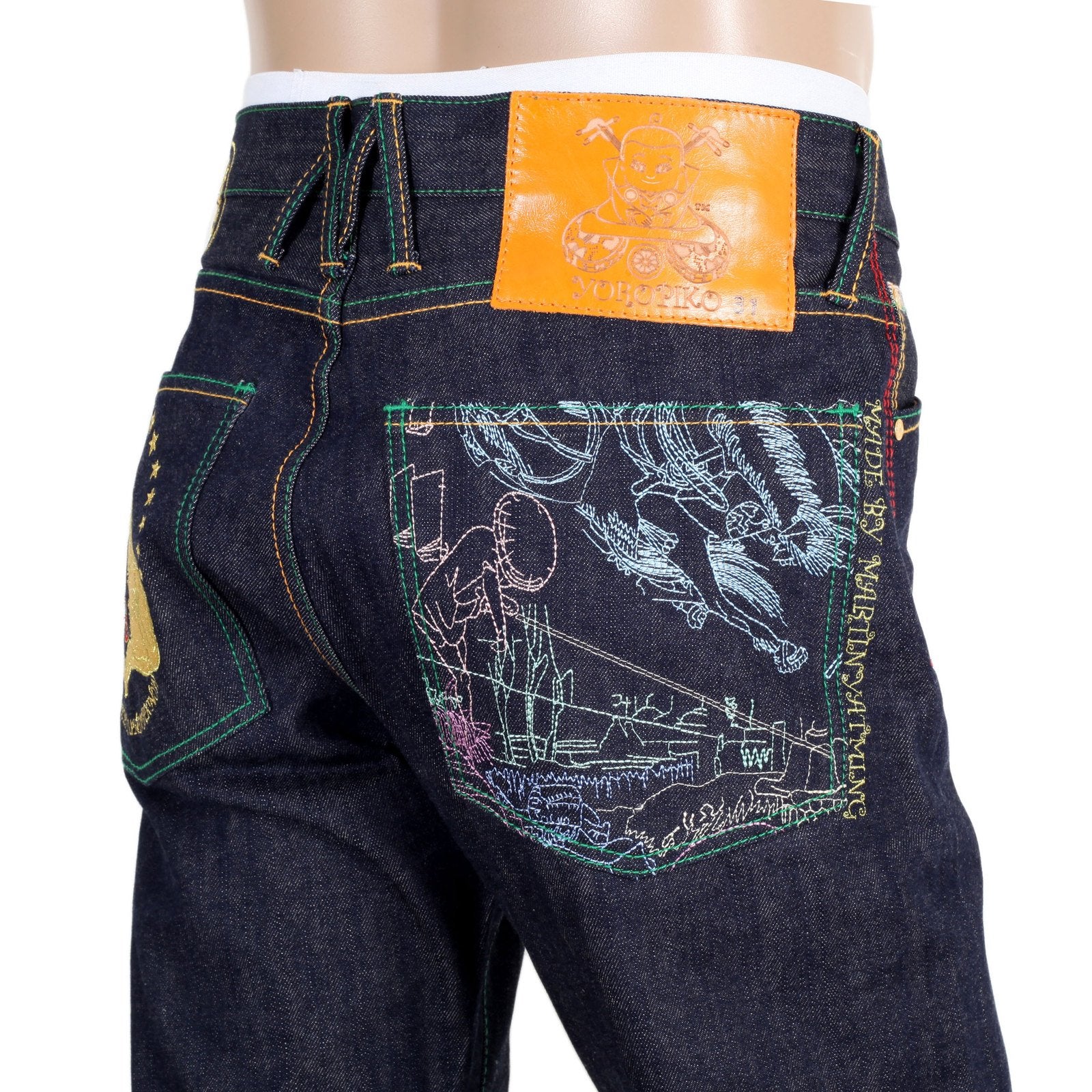 YOROPIKO EXCLUSIVE VINTAGE CUT JAY Z LIMITED EDITION RAW SELVEDGE DENIM JEANS BY MARTIN YAT MING YORO9090