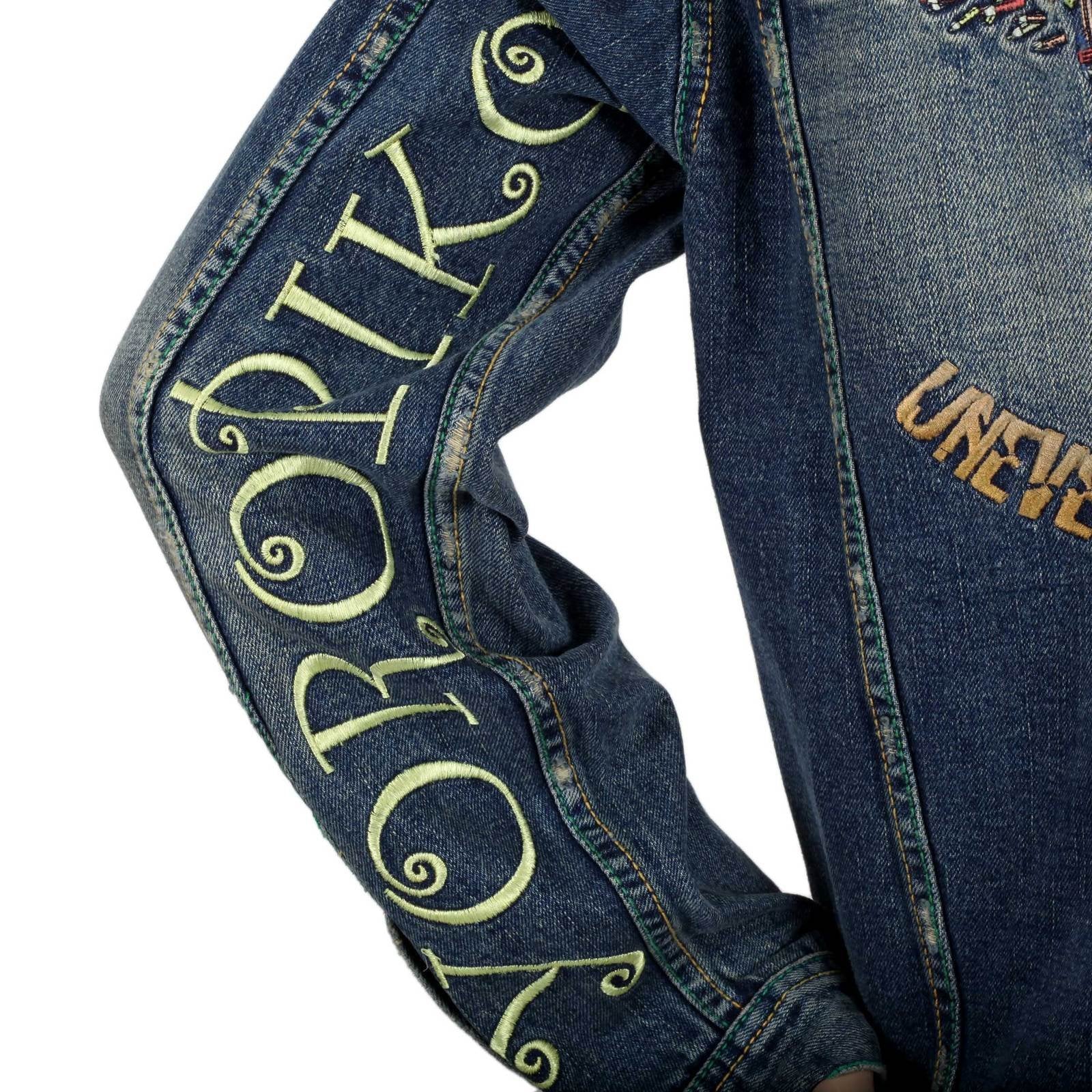 YOROPIKO PENCIL SKULL EXCLUSIVE EMBROIDERED LIMITED EDITION VINTAGE CUT DENIM JACKET YORO9173