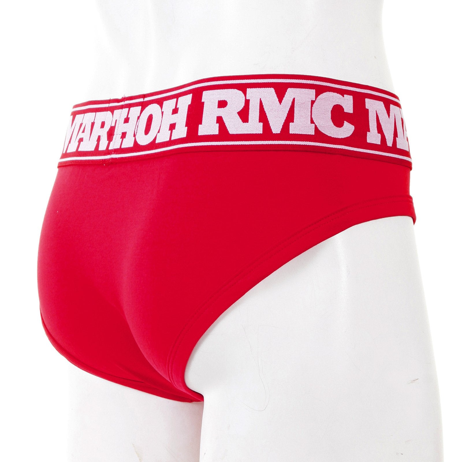 RMC MARTIN KSOHOH RED COTTON RQU12006 STRETCH BRIEFS FOR MEN WITH RED WAISTBAND RMBC004