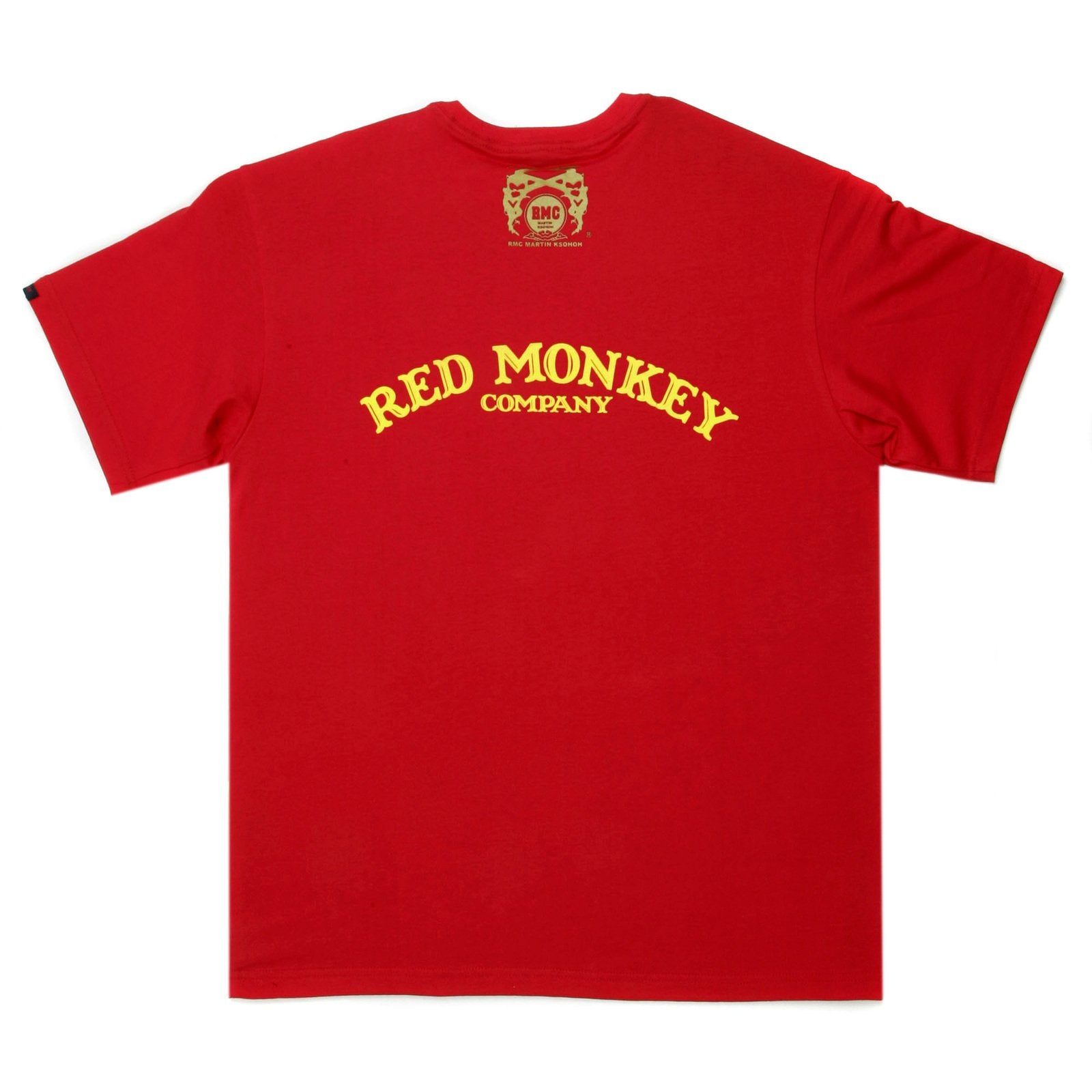 RMC JEANS HALF MONKEY PRINTED REGULAR FIT SHORT SLEEVE CREW NECK RED T-SHIRT REDM0032