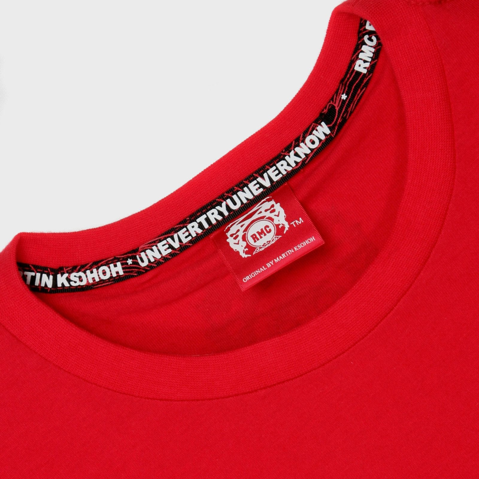 RMC JEANS HALF MONKEY PRINTED REGULAR FIT SHORT SLEEVE CREW NECK RED T-SHIRT REDM0032
