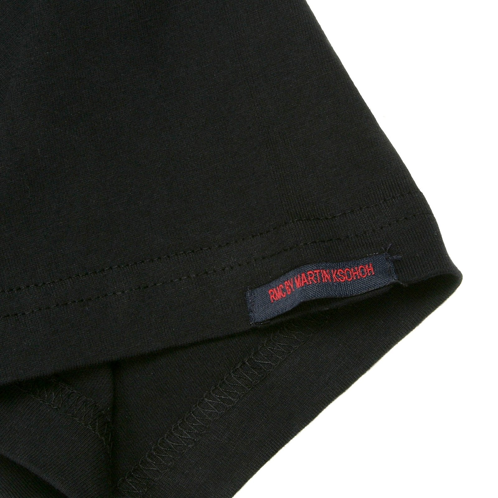 RMC JEANS RED STAR PRINTED REGULAR FIT SHORT SLEEVE CREW NECK BLACK T-SHIRT REDM0038
