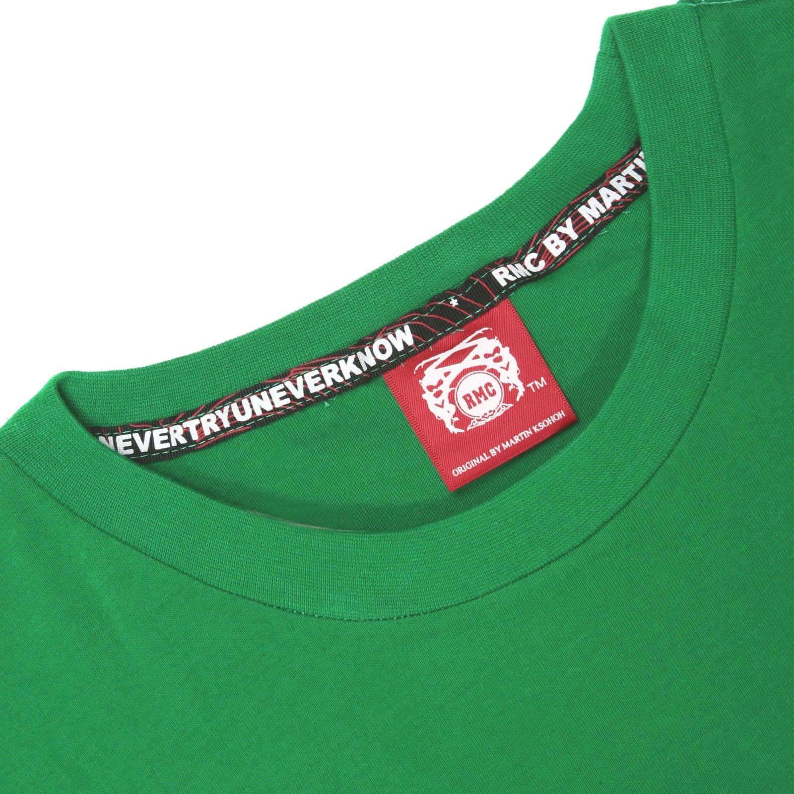 RMC JEANS RED STAR PRINTED REGULAR FIT SHORT SLEEVE CREW NECK GREEN T-SHIRT REDM0039