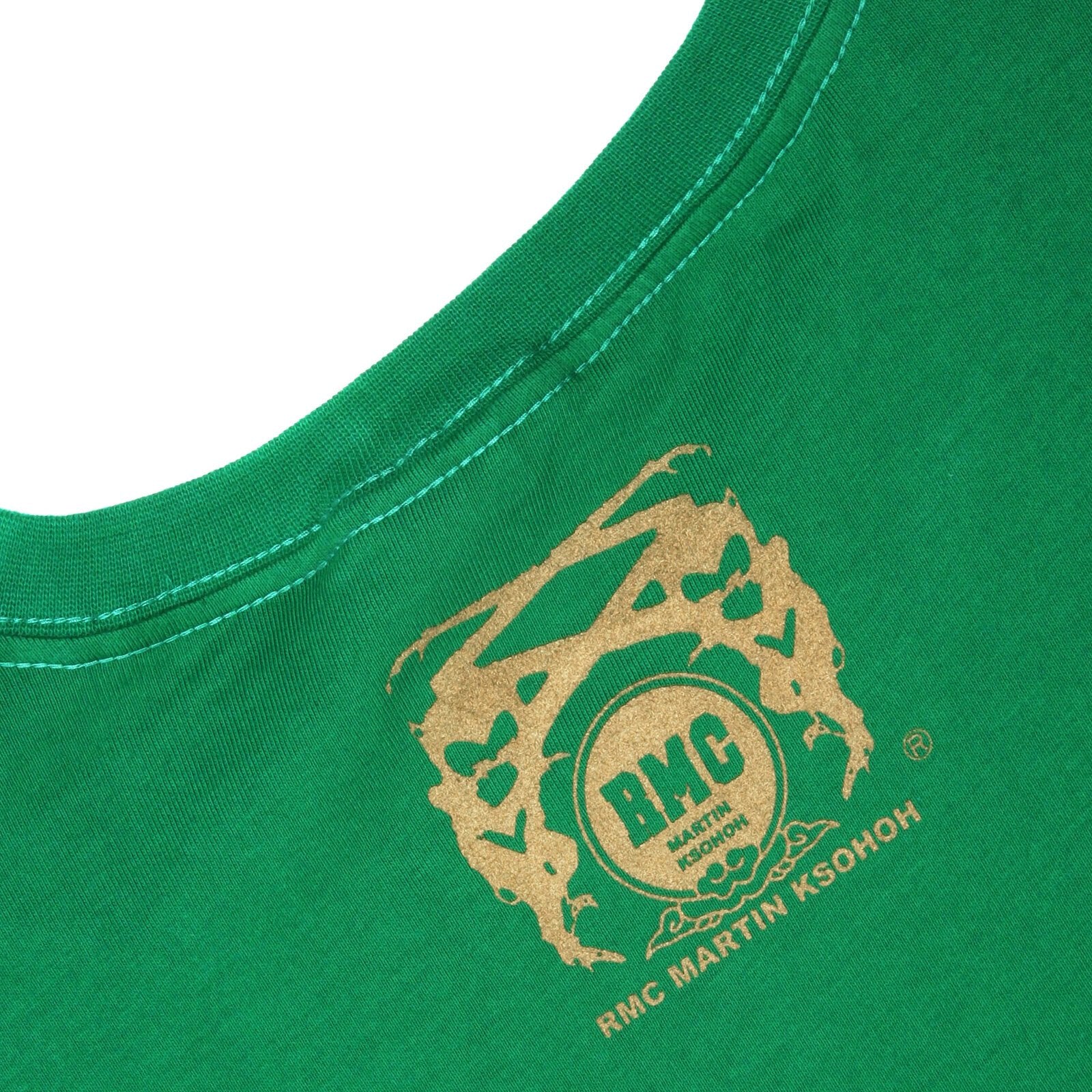 RMC JEANS RED STAR PRINTED REGULAR FIT SHORT SLEEVE CREW NECK GREEN T-SHIRT REDM0039