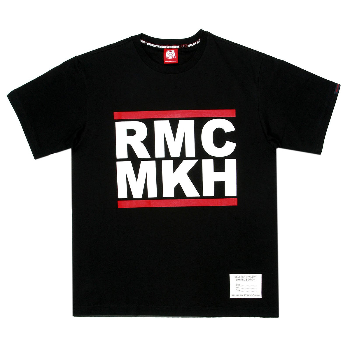 RMC JEANS LIMITED EDITION RMC MKH PRINTED REGULAR FIT CREW NECK BLACK T-SHIRT REDM0043