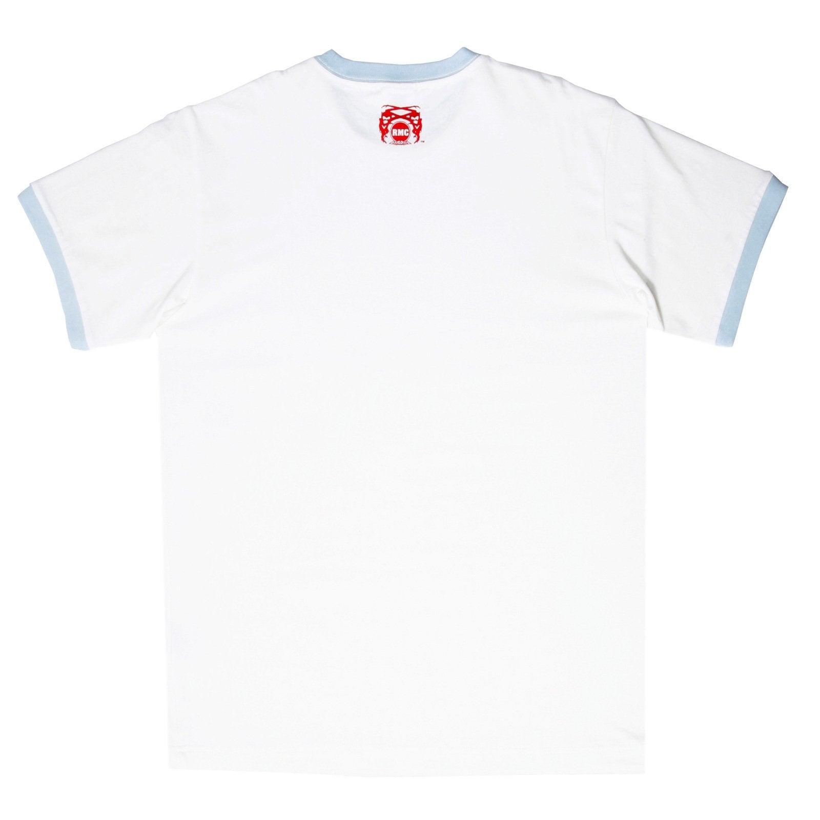 RMC MARTIN KSOHOH CREW NECK REGULAR FIT COTTON SHORT SLEEVE LOGO PRINTED T-SHIRT IN WHITE REDM0701