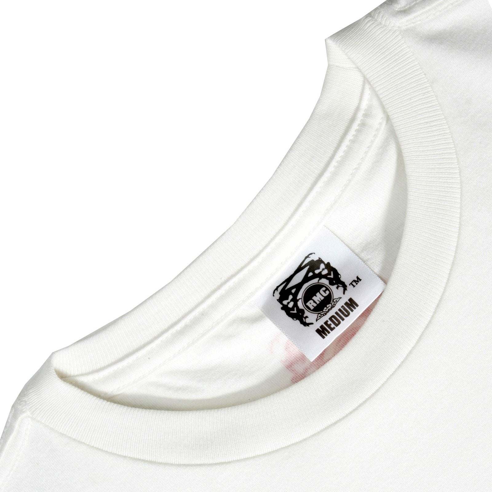 RMC JEANS CREW NECK COTTON SHORT SLEEVE REGULAR FIT SHEHANA YOGAHAR FLOWER PRINTED T-SHIRT IN WHITE REDM0731
