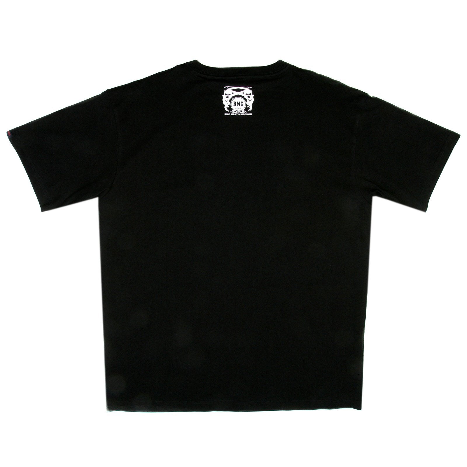 RMC JEANS RARE AUTHENTIC UNTUNK 100% COTTON SHORT SLEEVE JAPAN MADE REGULAR FIT CREW NECK BLACK T-SHIRT REDM3471