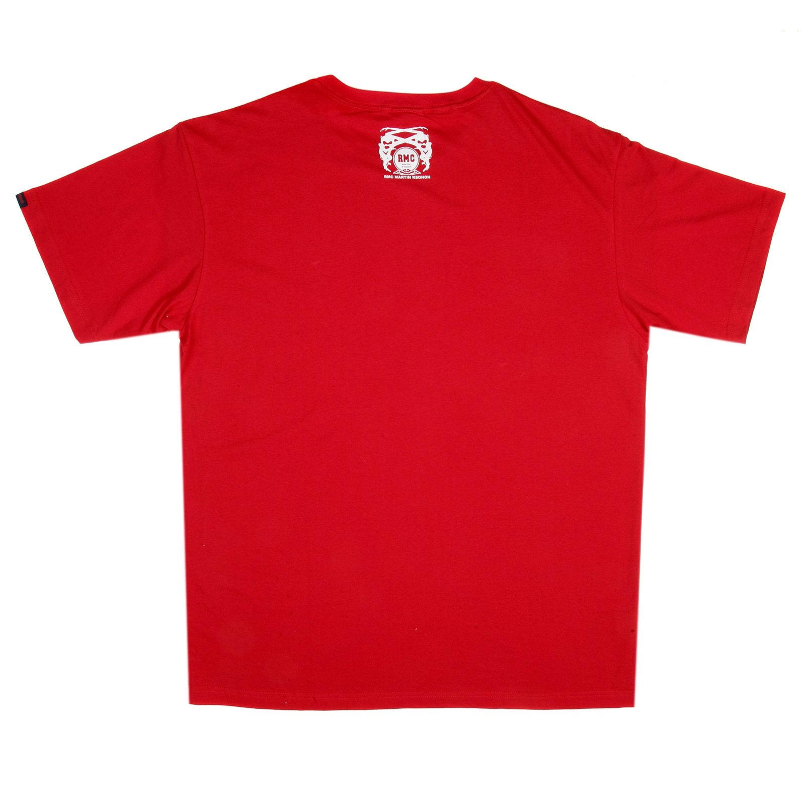 RMC JEANS RED 100% COTTON REGULAR FIT CREW NECK SHORT SLEEVE T-SHIRT WITH MASK PRINT REDM3477