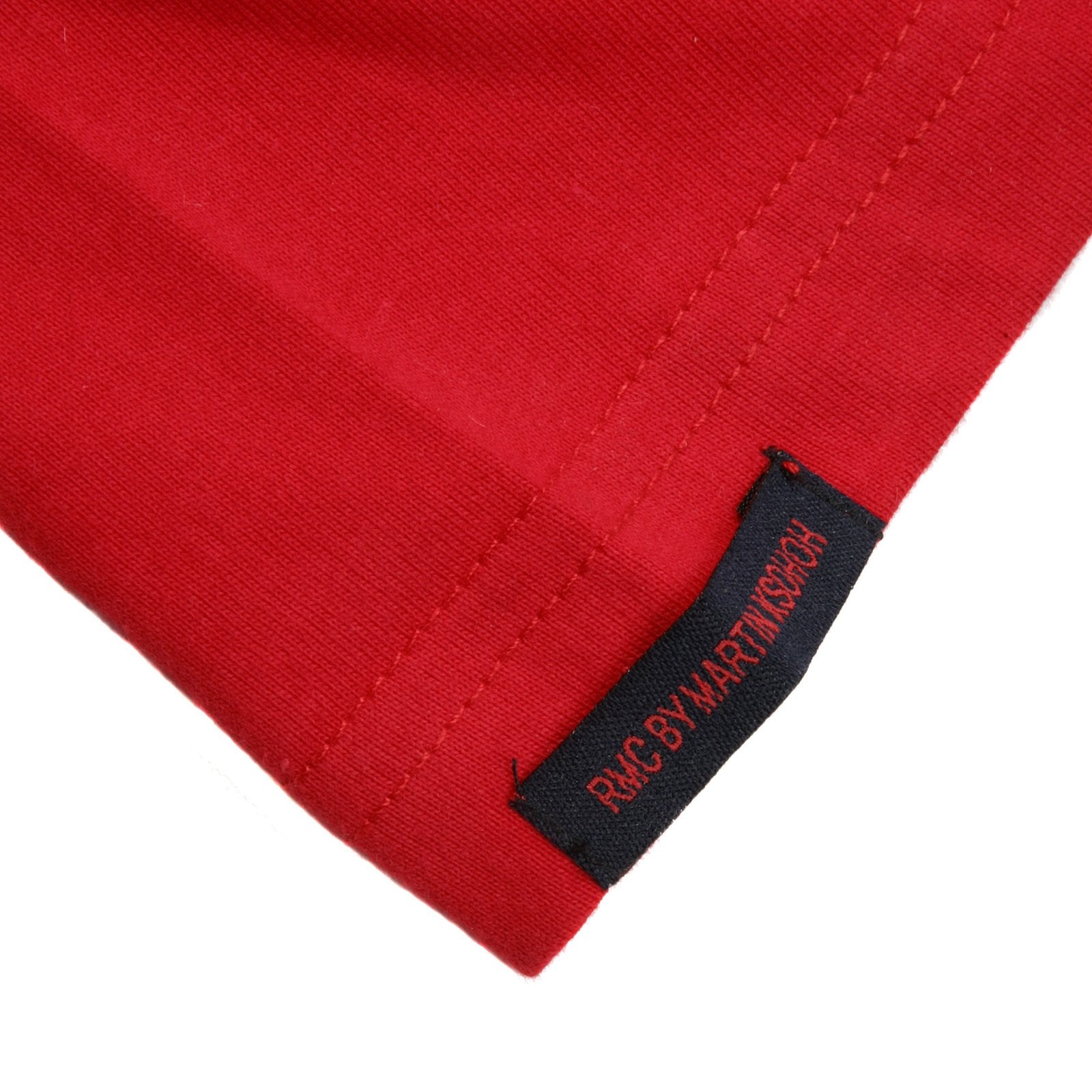RMC JEANS RED 100% COTTON REGULAR FIT CREW NECK SHORT SLEEVE T-SHIRT WITH MASK PRINT REDM3477