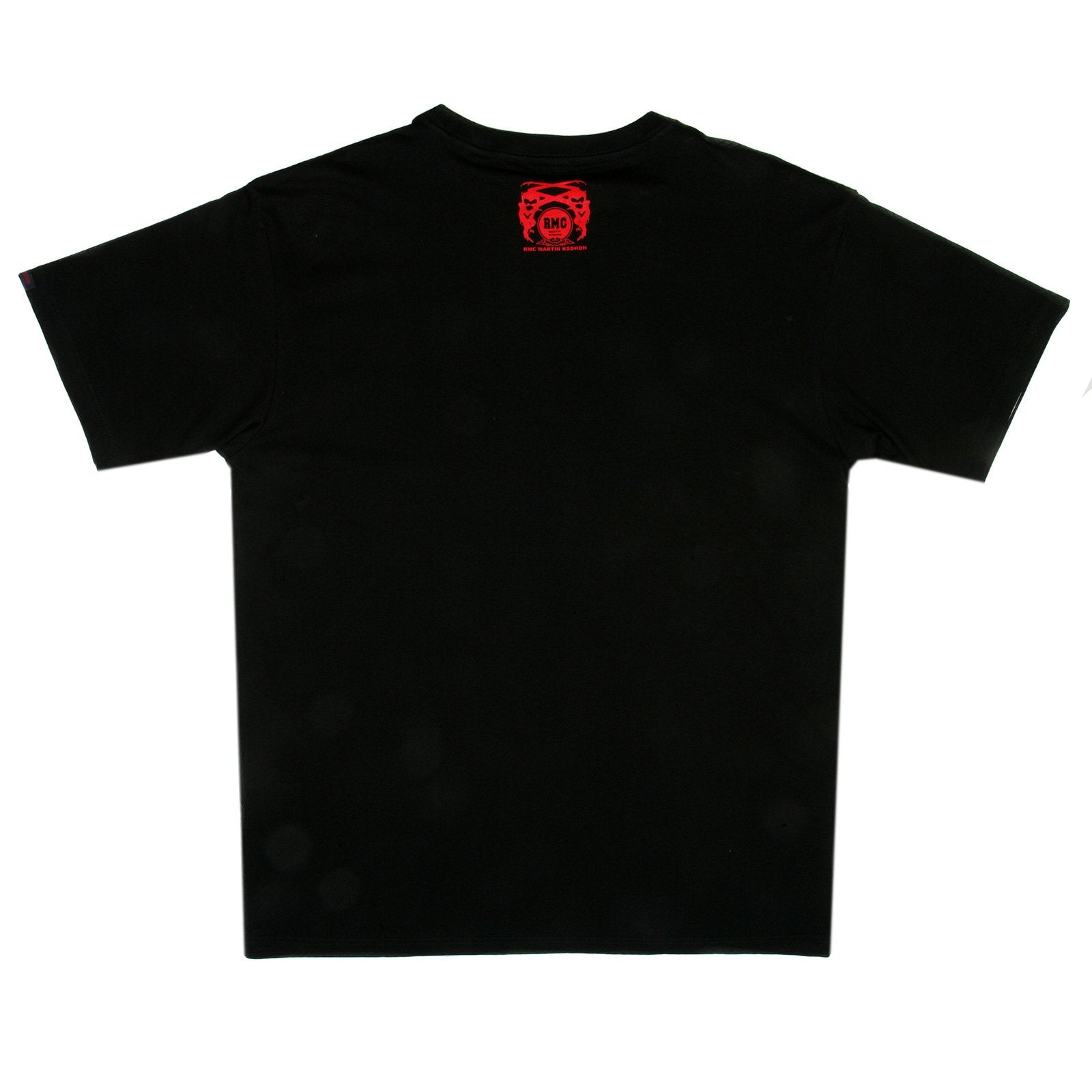 RMC JEANS BLACK SHORT SLEEVE 100% COTTON REGULAR FIT CREW NECK T-SHIRT WITH ENJOY RMC PRINT REDM3478
