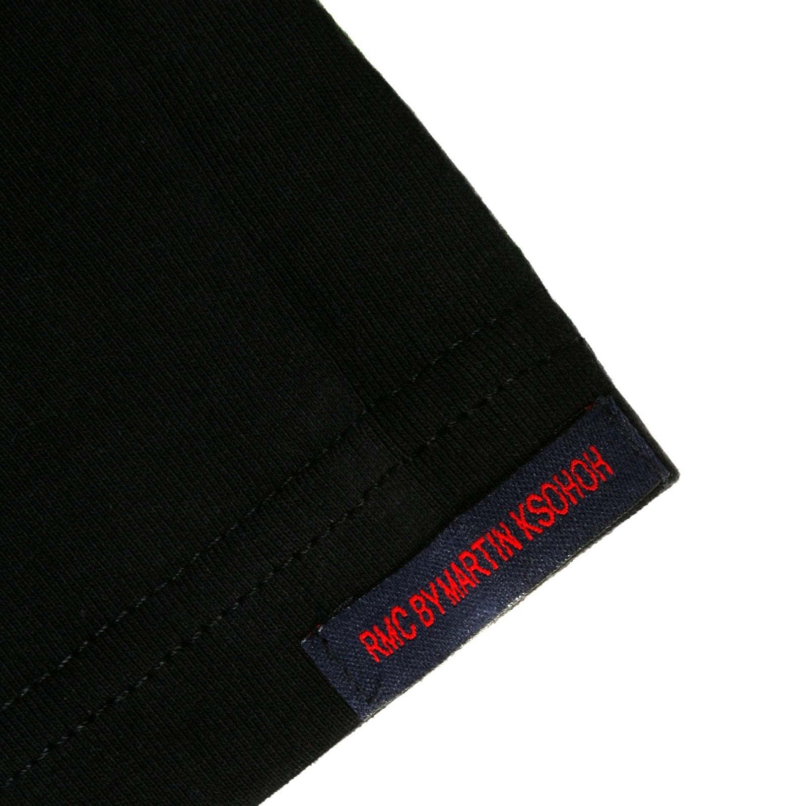 RMC JEANS BLACK SHORT SLEEVE 100% COTTON REGULAR FIT CREW NECK T-SHIRT WITH ENJOY RMC PRINT REDM3478