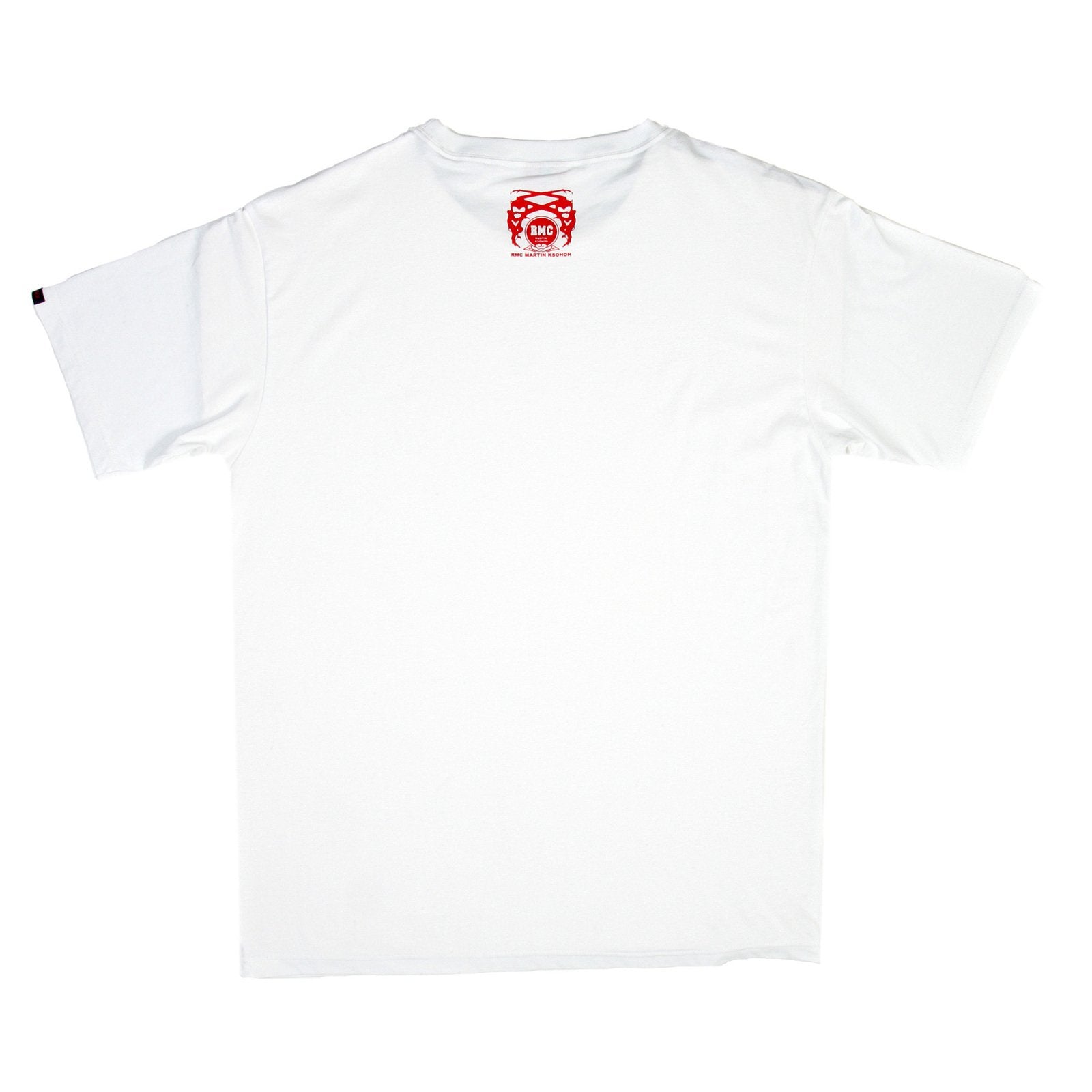 RMC JEANS 100% COTTON WHITE CREW NECK ENJOY RMC PRINTED REGULAR FIT SHORT SLEEVE T-SHIRT REDM3479