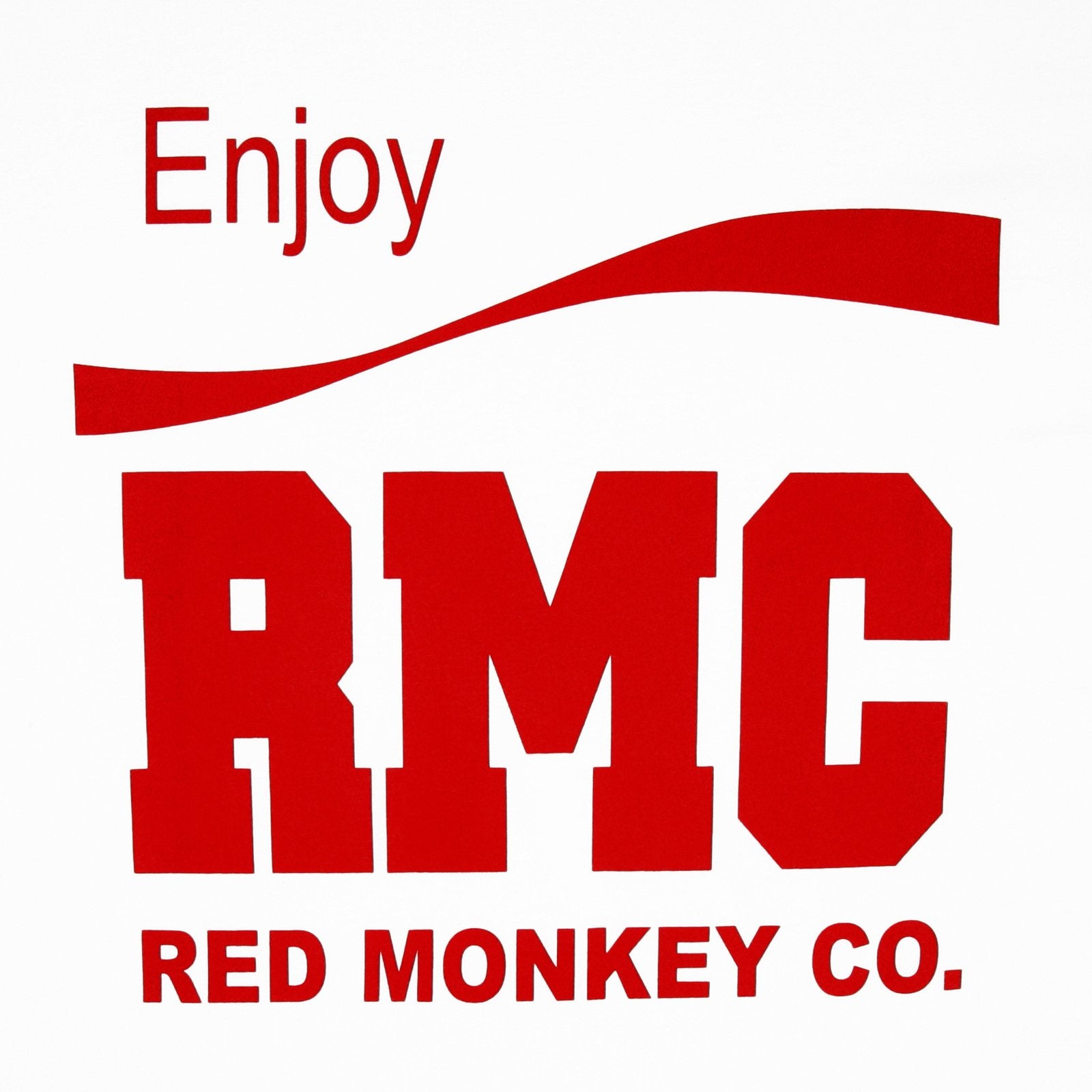 RMC JEANS 100% COTTON WHITE CREW NECK ENJOY RMC PRINTED REGULAR FIT SHORT SLEEVE T-SHIRT REDM3479